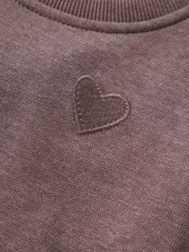 NAME IT Kjole Vima Peppercorn Heart Embroidery